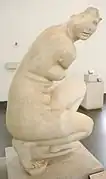 Aphrodite accroupie. H. 1,07 m. Copie, marbre découvert dans la Villa d'Hadrien / orig.IIIe siècle. Palais Massimo alle Terme, Rome.