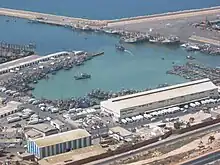 Le port de pêche vu depuis Agadir Oufella.