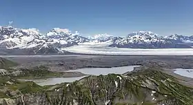 Lacs Agassiz près de la confluence du glacier Libbey et du glacier Agassiz.