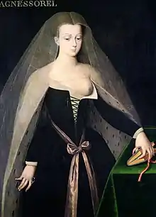 Portrait d'Agnès Sorel d'après Jean Fouquet.