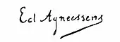 signature d'Édouard Agneessens