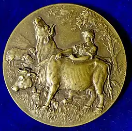 Médaille du mérite agricole, bronze, 50 mm, avers.