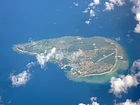 Vue aérienne de l'île d'Aguni