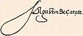 signature d'Agustín de Zárate