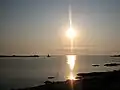 Lever de soleil sur le golfe sud d'Akhtopol