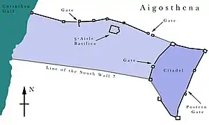 Plan de la forteresse d'Ægosthènes.