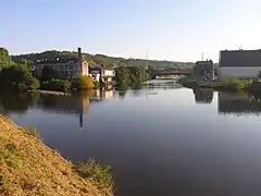 Confluence de la Vesdre et de l'Ourthe à Chênée.