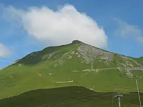 L'aiguille Croche vue depuis le col du Joly au sud-est.