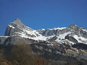 Vue de l'aiguille de Varan depuis Passy