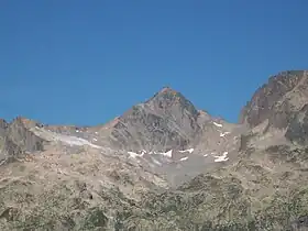 Vue de l'aiguille du Belvédère et du glacier des Dards.