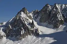 Vue de l'aiguille du Tacul.