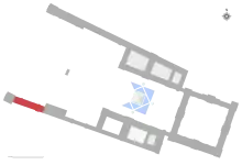 Plan du Palais du Louvre pointant l'aile de Flore