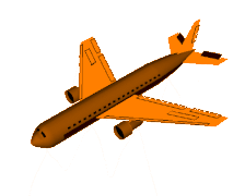 Animation du tangage d'un avion de ligne