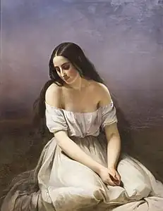 Une jeune fille à genoux (1839), Orléans, musée des Beaux-Arts.