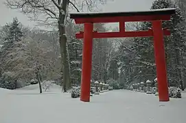 Le jardin japonais en hiver.