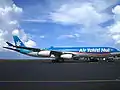 Air Tahiti Nui sur la piste de Tahiti Fa'a'ā.