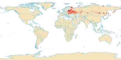 Carte des bases aériennes de l'Union soviétique durant la Guerre froide.