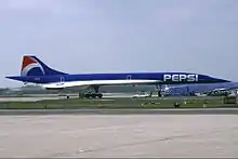 Un Concorde d'Air France aux couleurs de Pepsi.