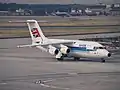 Un British Aerospace 146200 à l'aéroport de Francfort-sur-le-Main en 1994.