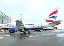 Airbus A318-112 arrêté.