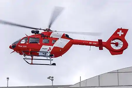 Airbus Helicopters H145 (HB-ZQG) à Nancy en 2019.