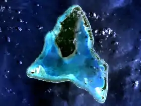 Image satellite d'Aitutaki,