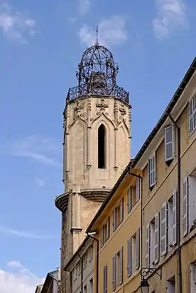 Campanile en fer forgé (XVe siècle) de l'ancien couvent des Augustins, Aix-en-Provence, France.