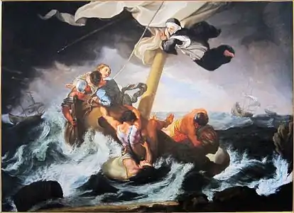 Sainte Catherine Thomas sauve un navire du naufrage, Ajaccio, musée Fesch.