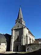 La façade ouest de l'église de l'Assomption-de-la-Vierge.