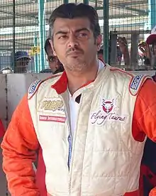 Description de l'image Ajith Kumar at Irungattukottai Race Track.jpg.