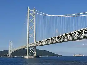 Vue du pont Akashi kaikyō