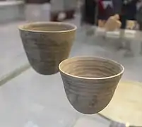 Coupes, céramiques fines utilisées par l'élite de l'empire d'Akkad. Tell Brak, British Museum.