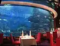 Aquarium dans un restaurant de l'hôtel Burj-al-Arab à Dubaï.