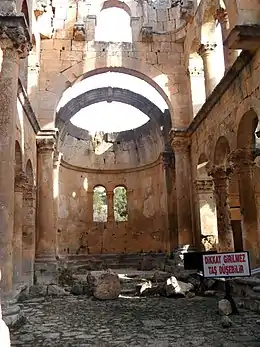 Vestiges du monastère d'Alahan.