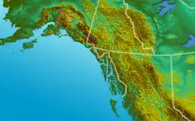 Carte de localisation des montagnes Talkeetna.