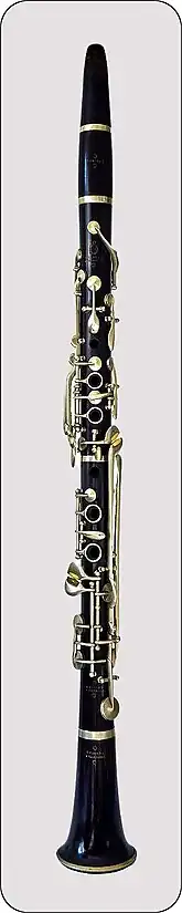 Clarinette en système Albert, conçue vers 1850 par Eugène Albert, techniquement intermédiaire entre les clarinettes Müller et Oehler