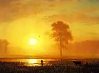 Albert Bierstadt, Sunset on the Plains, c. 1887