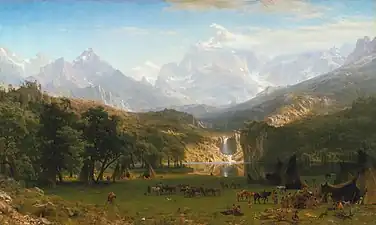 Albert Bierstadt, Montagnes Rocheuses, 1863, Museum of Modern Art, New York.
