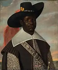 Portrait de Don Miguel de Castro, Émissaire du Congo, attribué à Eckhout, mais la paternité est discutée : ce pourrait être Jasper ou Jeronimus Becx.