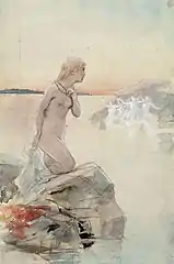 Aïno, aquarelle de Albert Edelfelt.