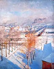 Paris sous la neige, 1887, Helsinki, Galerie nationale de Finlande.