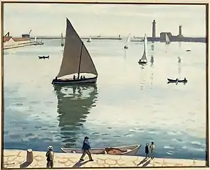 Voiliers à Sète (1924), Albert Marquet.