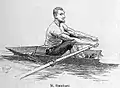 Albert Rambure en 1887 (Champion de la Marne et de France en skiff);