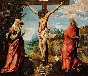 Christ en croix, vers 1512, Gemäldegalerie Alte Meister, Cassel.