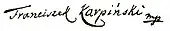 signature de Franciszek Karpiński