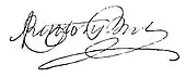 signature d'Adam Jerzy Czartoryski