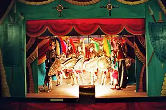 Le théâtre de marionnettes sicilien Opera dei Pupi en Italie.