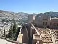 L'Alcazaba abritant autrefois les soldats est aujourd'hui en ruines.