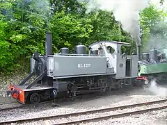 Une locomotive Alco ex-armée britannique sur le chemin de fer Froissy-Dompierre.