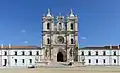 Façade de l'abbaye d'Alcobaça. Octobre 2021.